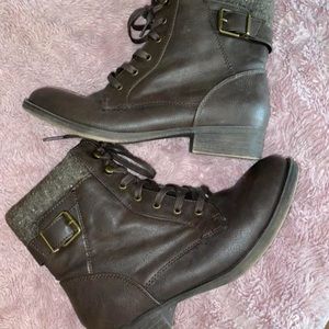 Rampage Brown Combat Boots